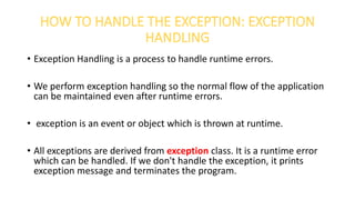 Exception handling c++ | PPTX