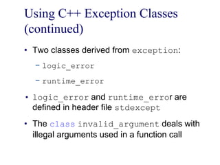 Exception handling chapter15 | PPTX