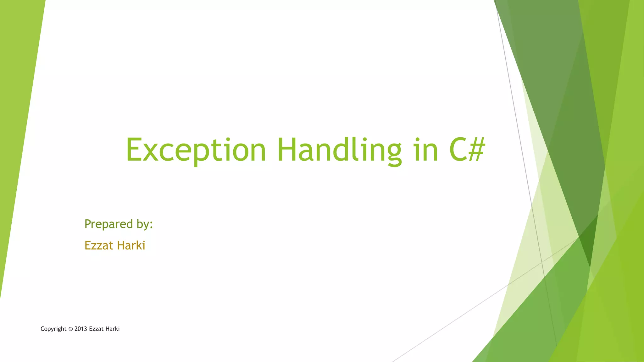 Exception handling in c | PPT