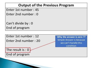 Exception handling in c++