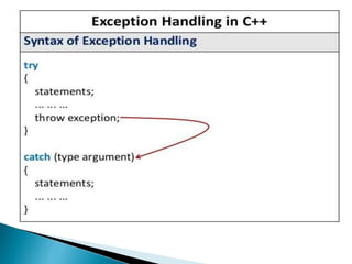 Exception handling in c++ | PPT