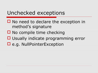 Exception handling in java | PPT