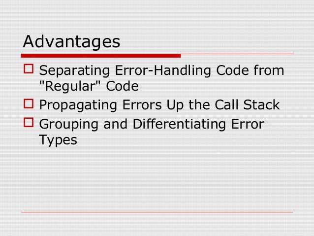 Exception handling in java