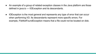 Exception handling in java | PPTX
