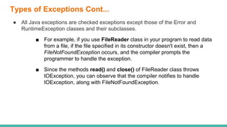 Exception handling in java | PPTX