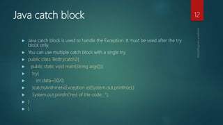 Exception handling in java | PPT