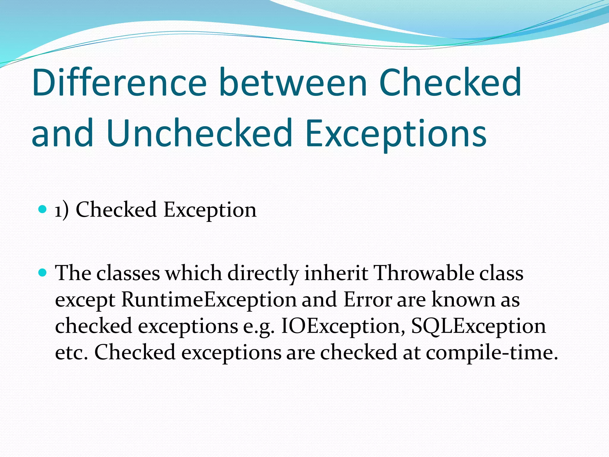 Exception handling in java | PPT