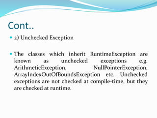 Exception handling in java | PPT