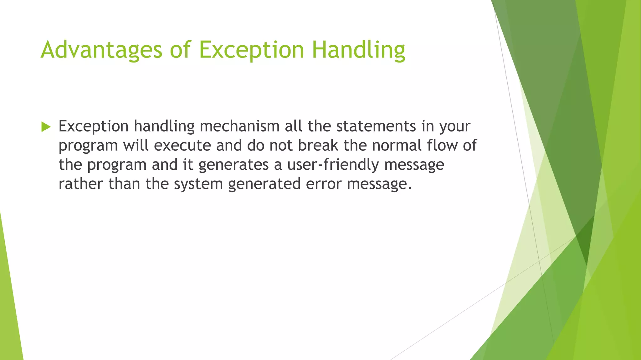 Exception handling in Java