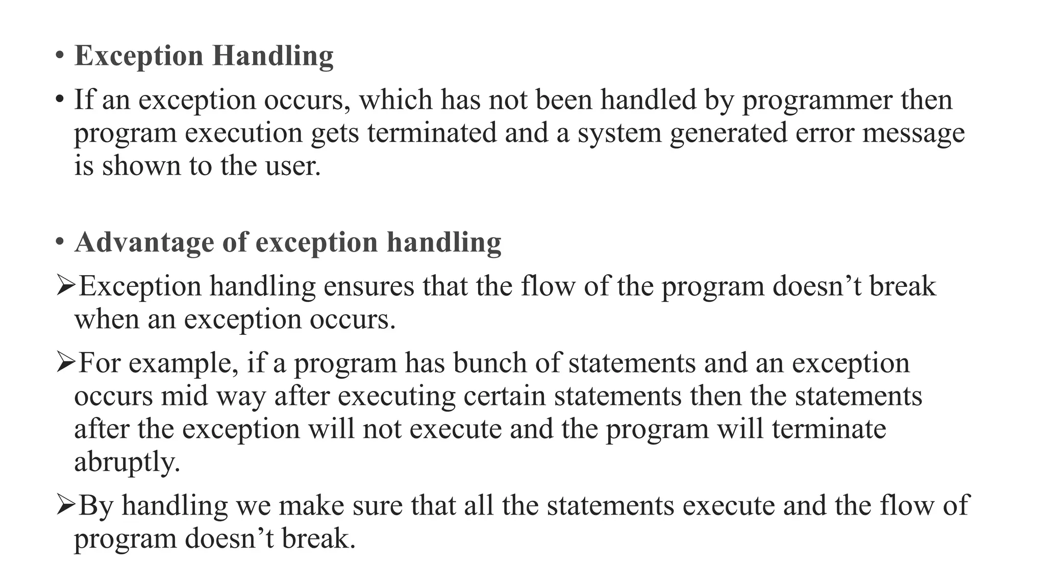 Exception handling in java | PPT