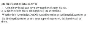 Exception handling in java | PPTX | Programming Languages | Computing image.