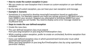 Exception handling in java-PPT.pptx | Programming Languages | Computing