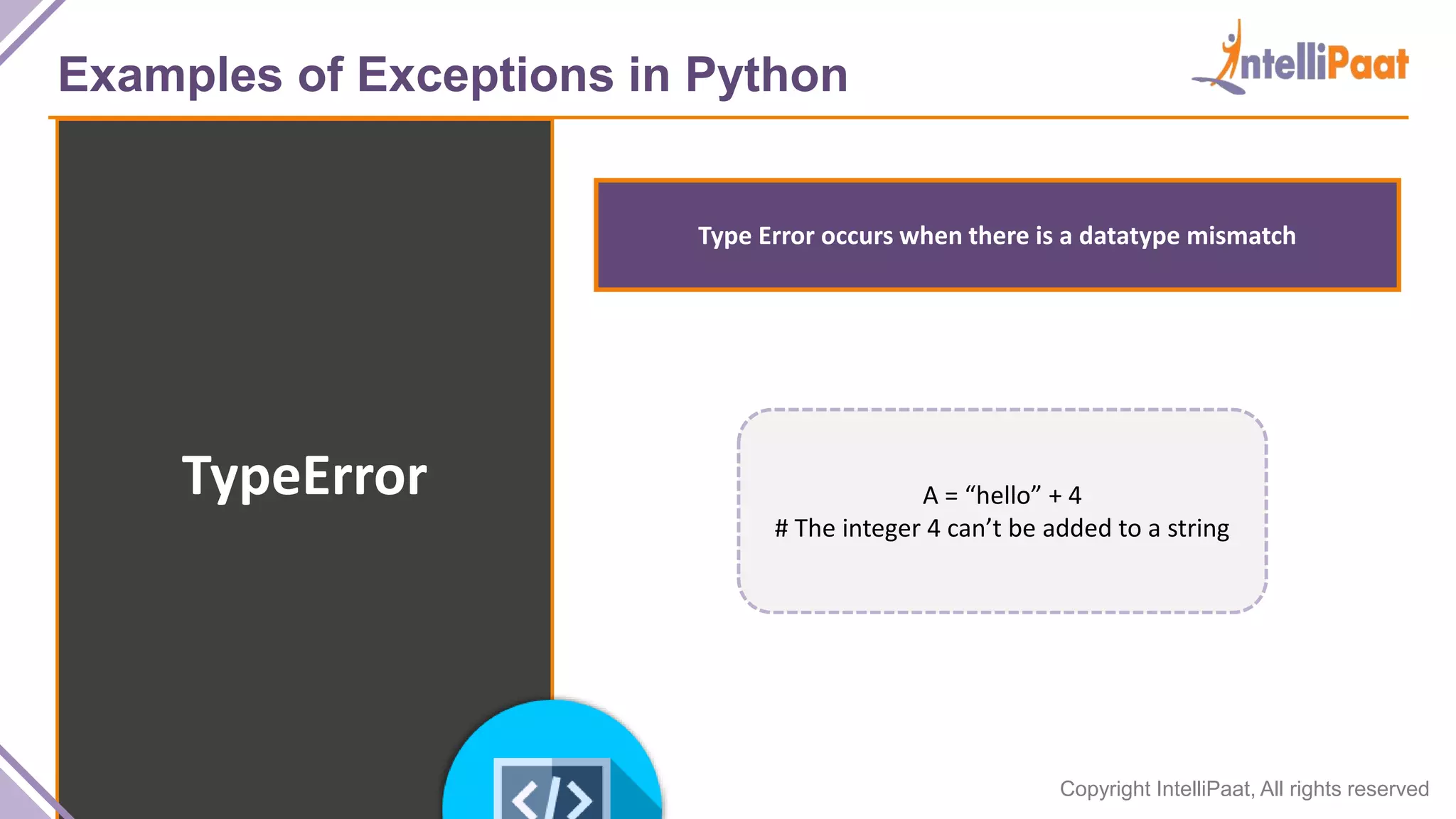 Exception handling in python | PPTX | Programming Languages | Computing