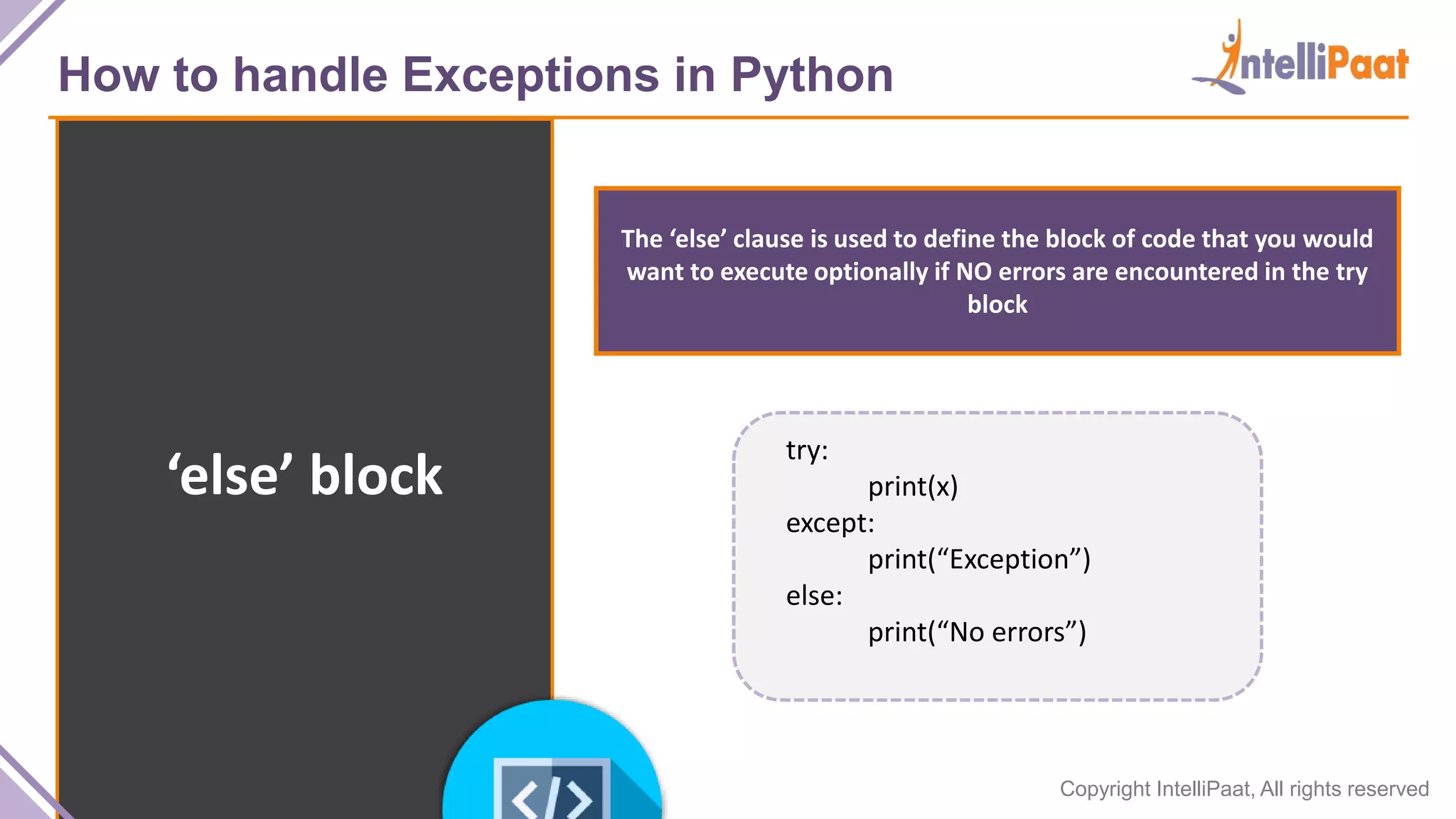 Exception handling in python | PPTX