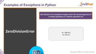 Exception handling in python | PPTX | Programming Languages | Computing