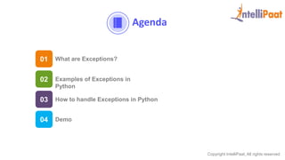 Exception handling in python | PPTX | Programming Languages | Computing