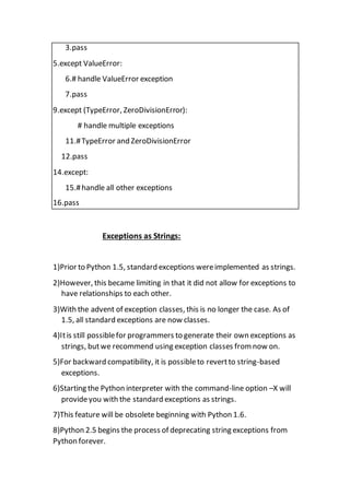 Exception handlingpdf | PDF