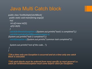 Exception Handling in JAVA | PPT