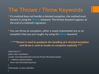 Exception Handling in JAVA | PPT