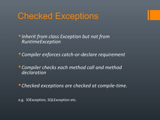 Exception Handling in JAVA | PPT image.