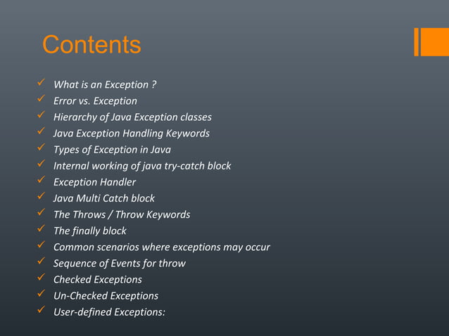 Exception Handling in JAVA | PPT