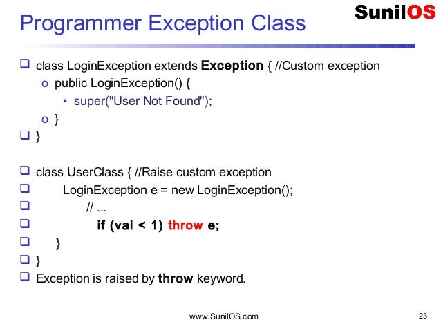 Exception Handling
