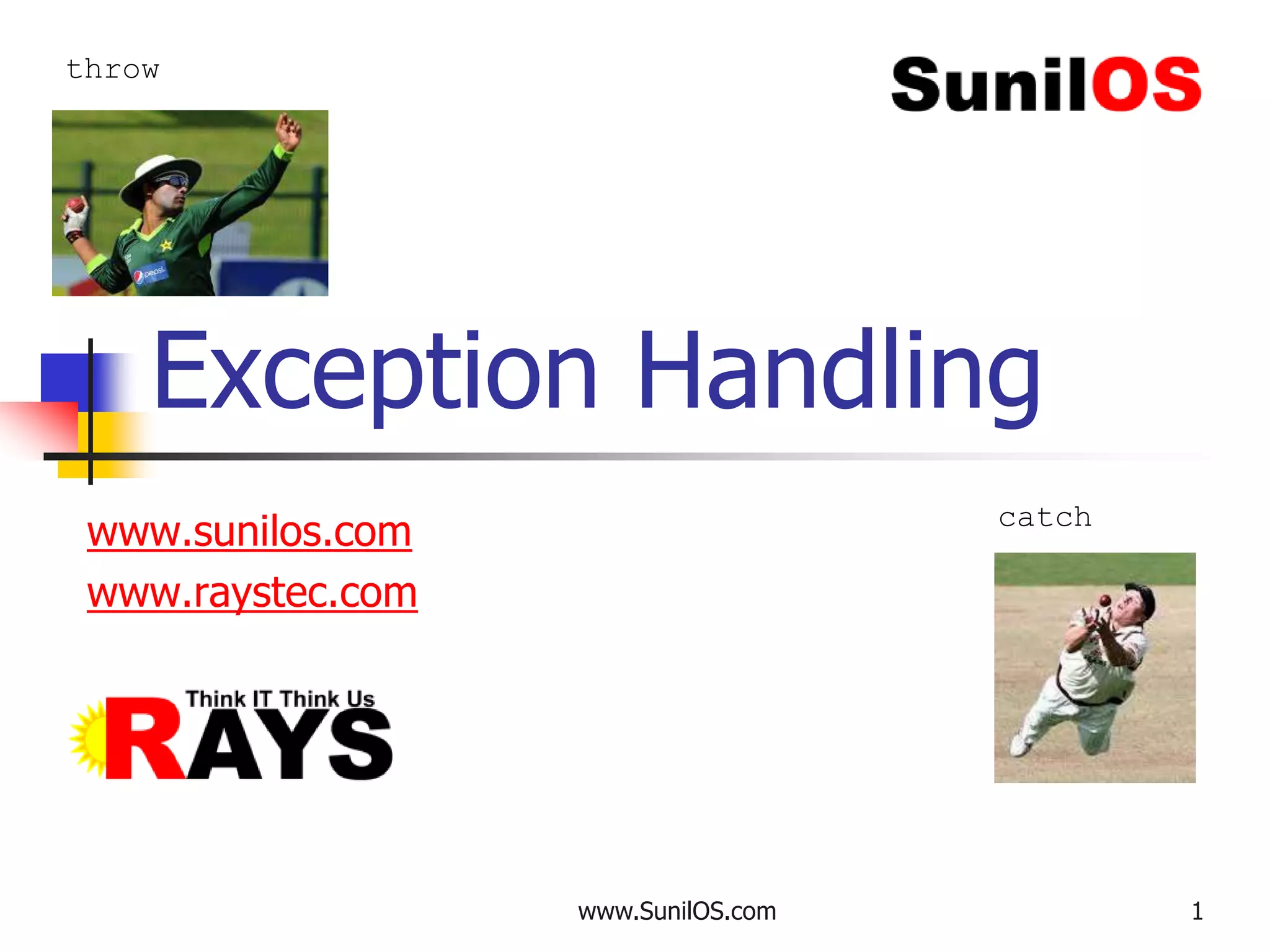 Exception Handling v3 | PPT image.