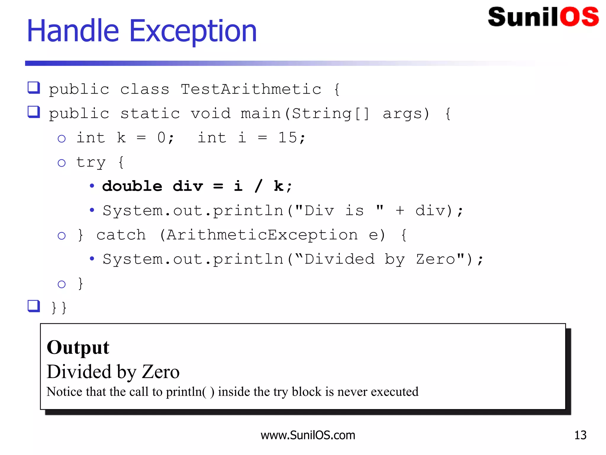 Exception Handling v3