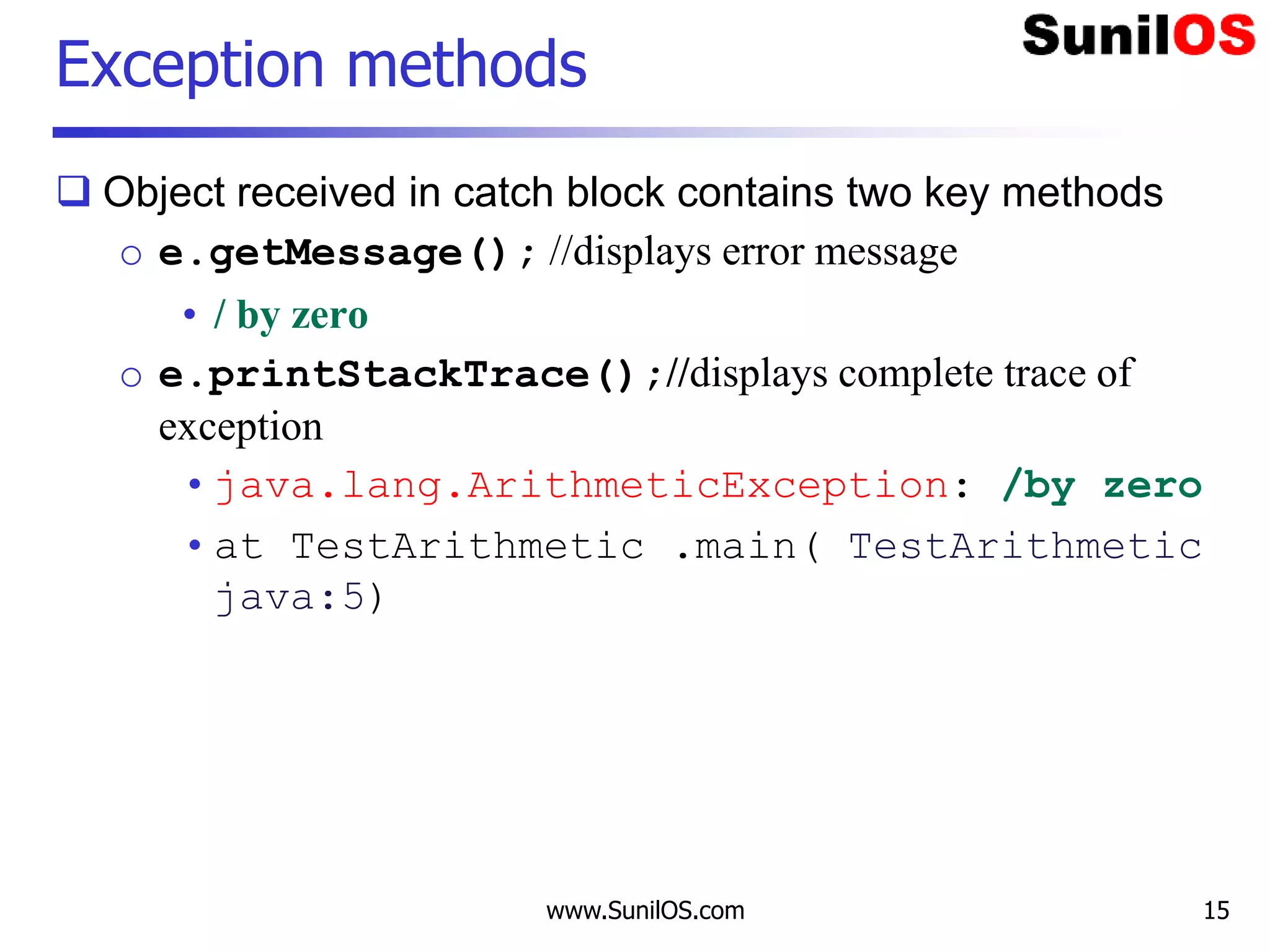 Exception Handling v3