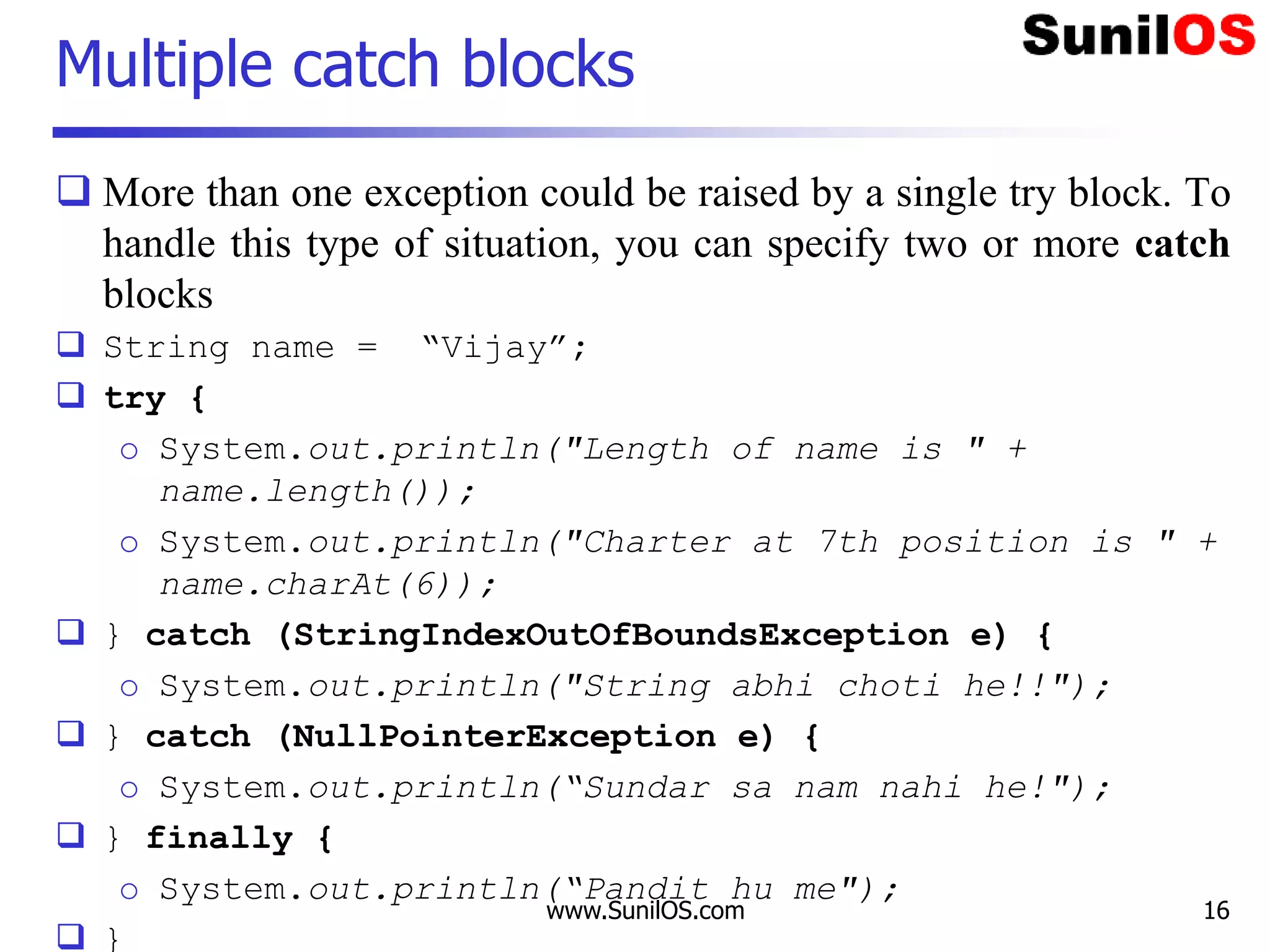 Exception Handling v3