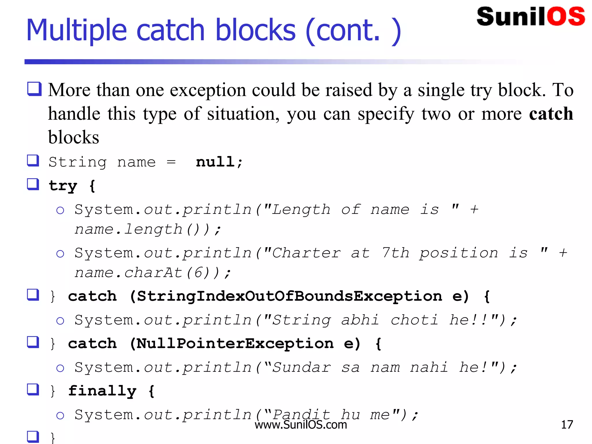 Exception Handling v3