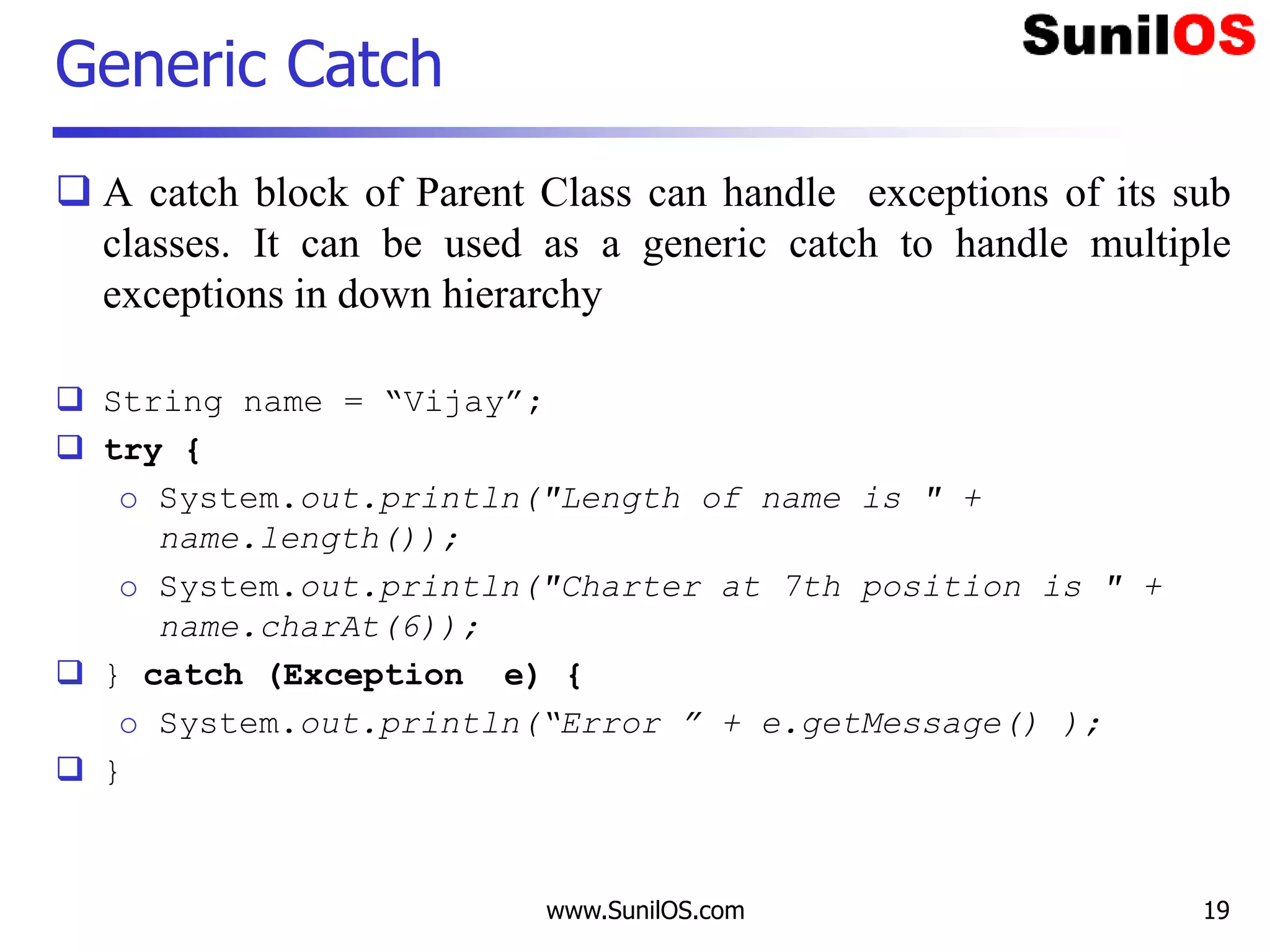 Exception Handling v3