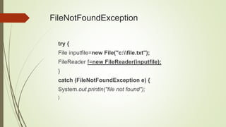 Exception handling in java | PPT