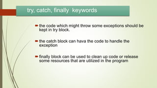 Exception handling in java | PPT