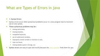 Exception in java to be presented to students.pptx