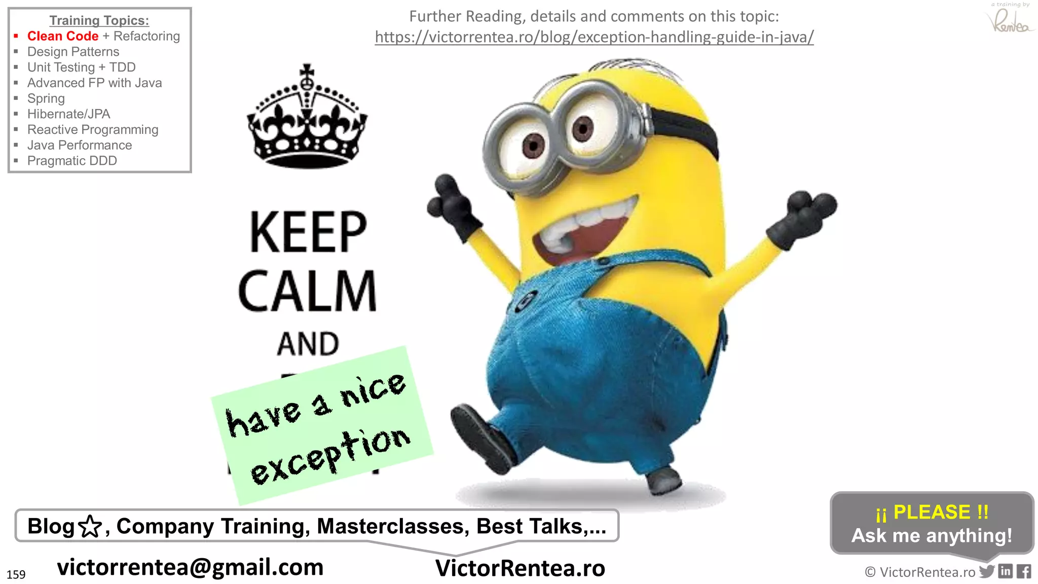 Definitive Guide to Working With Exceptions in Java - takj at Java Champions Conference