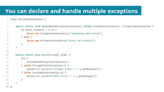 Exceptions in Java and Exception Handling | PDF