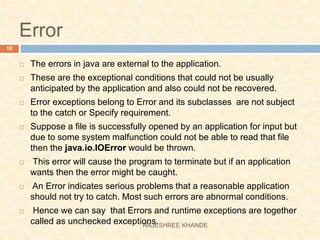 Java Exceptions Handling | PPT