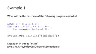 Exceptions and errors in Java | PPTX