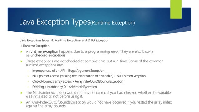 Exceptions handling in java | PPT