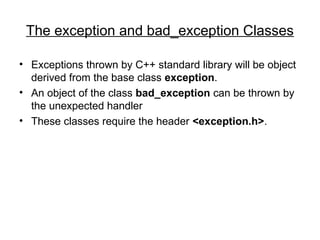 Exceptions in C++exception handling in C++, computer programming.ppt