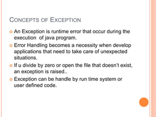Exceptions in java | PPT