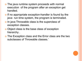 Exceptions in java | PPT