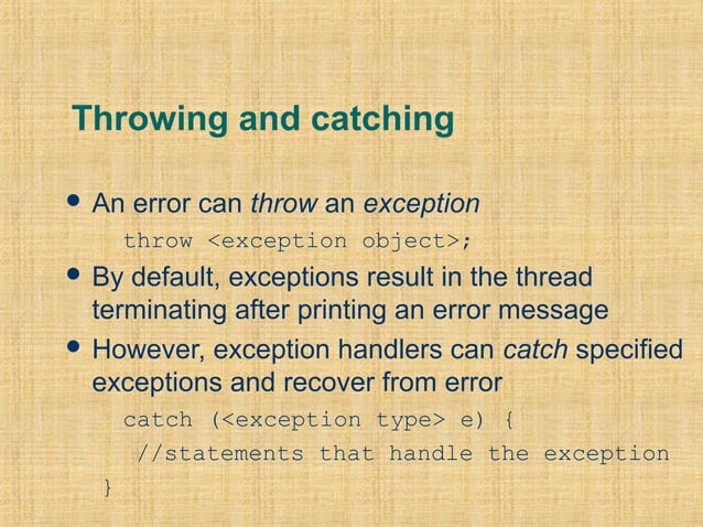Exceptions in java | PPT