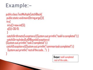 Exceptions in java | PPT
