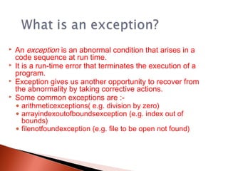 Exceptions in java | PPT