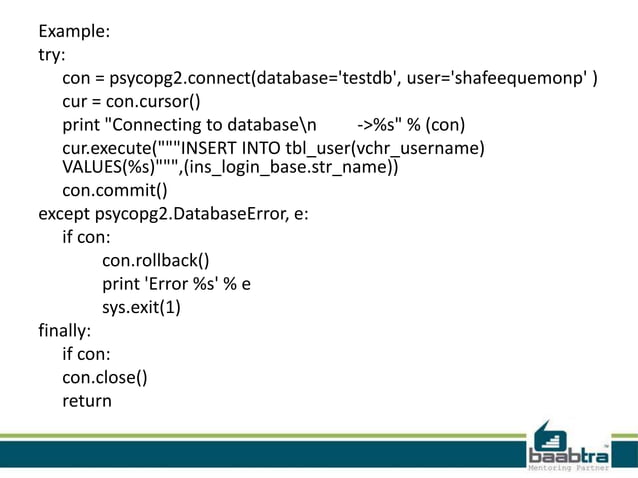 Exceptions in python | PPTX