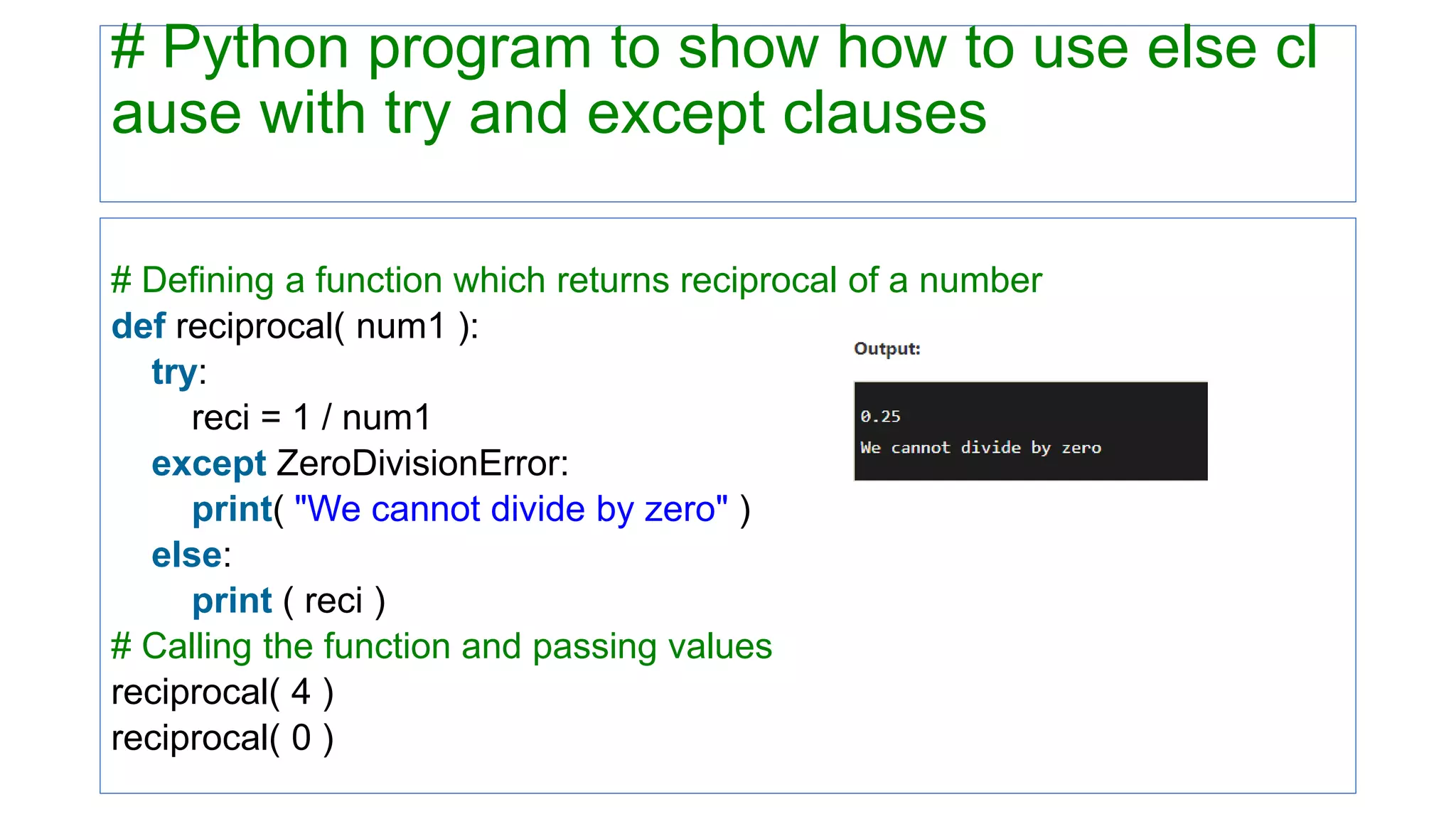 Exception Handling in Python | PPTX | Programming Languages | Computing