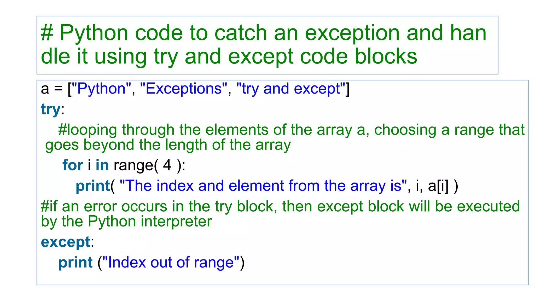 Exception Handling in Python | PPTX