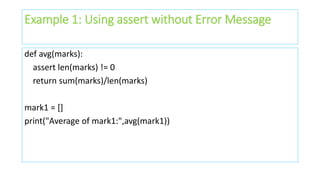 Exception Handling in Python | PPTX | Programming Languages | Computing